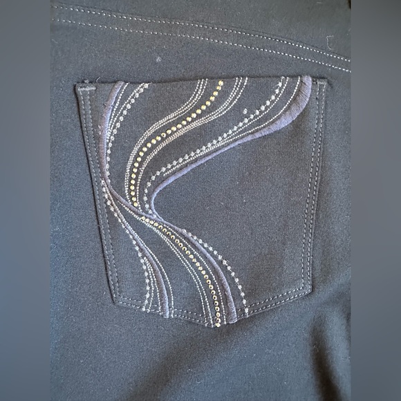 Gloria Vanderbilt Straight Leg Pants W Detailed Sequence On Back Pockets SZ 10 - Picture 6 of 13